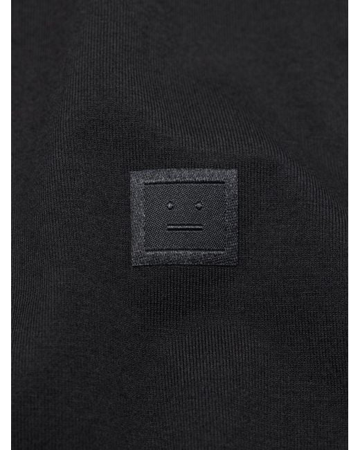 Acne Black T-Shirt With Face Logo