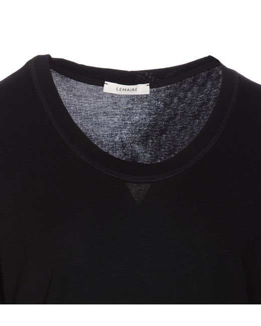 Lemaire Black T-shirts And Polos