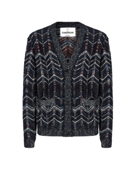 Missoni Black Cardigan V-Neck Cotton Cardigans for men