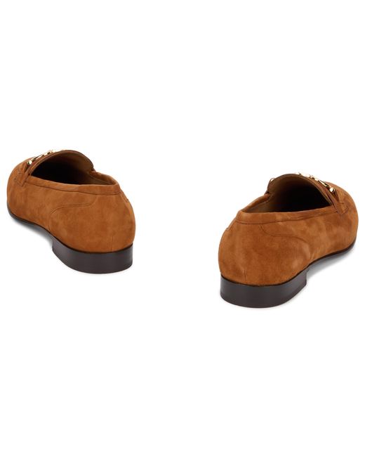 Ferragamo Brown Moccasins Gancini Suede Goat Leather Loafers