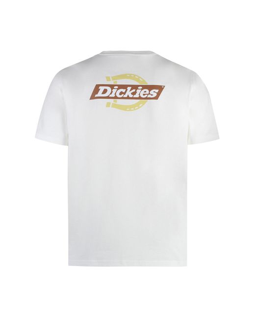 Dickies White Ruston Cotton Crew-Neck T-Shirt for men