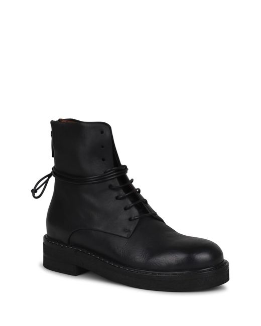 Marsèll Black Parrucca 40Mm Lace-Up Leather Boots