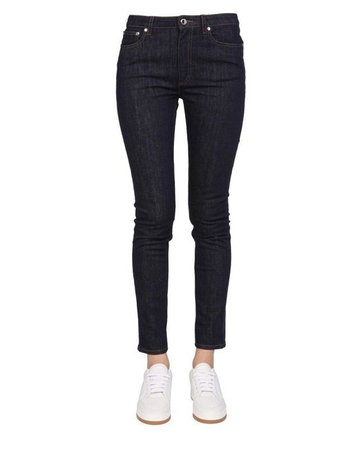Burberry Blue Mid-Rise Slim Fit Jeans