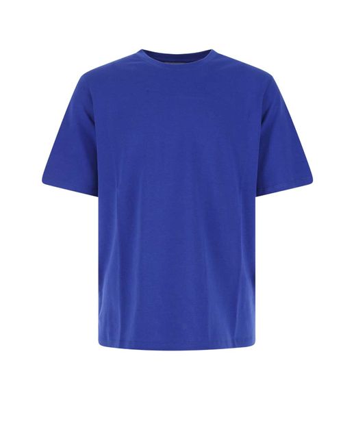 Just Don Blue Electric Cotton Oversize T-Shirt for men