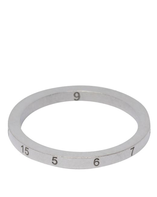 Maison Margiela Metallic Logo Ring for men