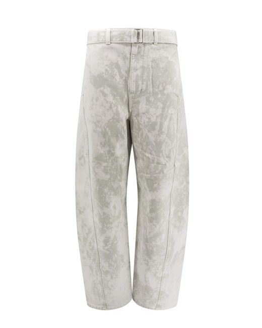 Lemaire Gray Twisted Belted Pants