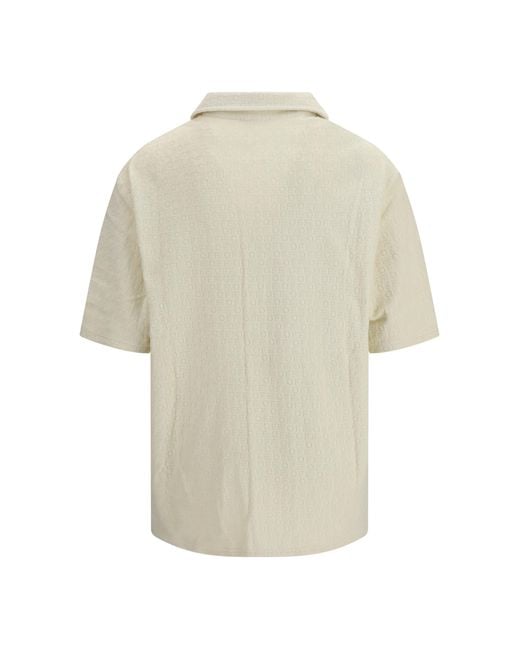 Off-White c/o Virgil Abloh White Bowling Shirt Terry Polyamide for men