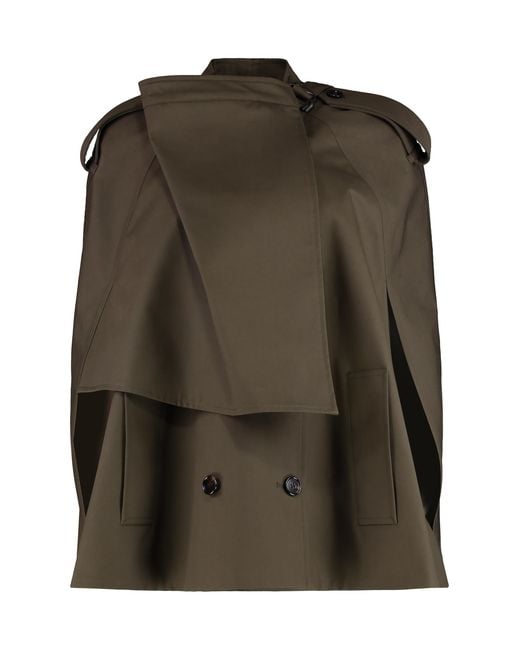 Burberry Green Cotton Cape Capes
