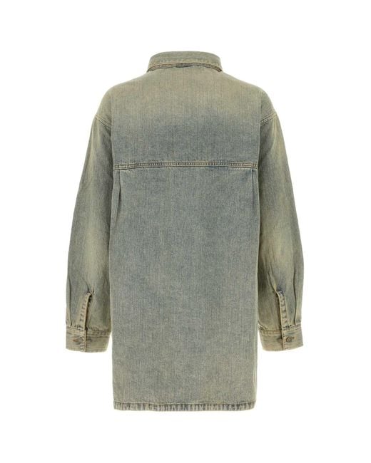 Entire studios Green Denim Herculean Shirt