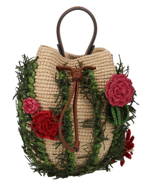 Anya Hindmarch Multicolor Cactus Bag With Floral Details