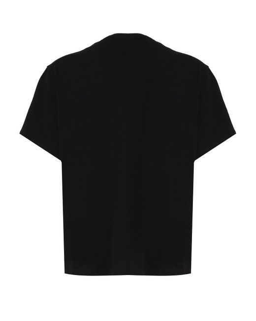 Moncler Genius Black T-Shirt With Logo Pattern for men