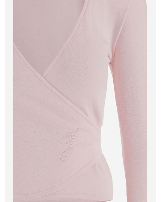 Jacquemus Pink Long-Sleeved Sweater Paysan Viscose