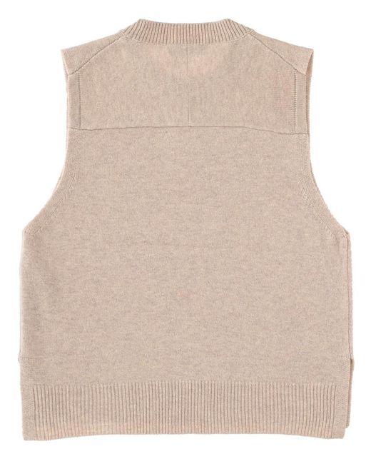 Maison Kitsuné Natural Wool Vest Waistcoats & Gilets