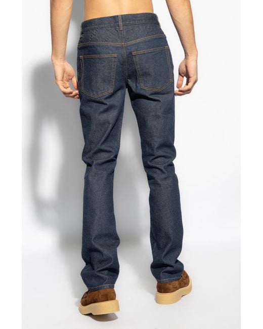 Gucci Blue Jeans With Straight Legs for men