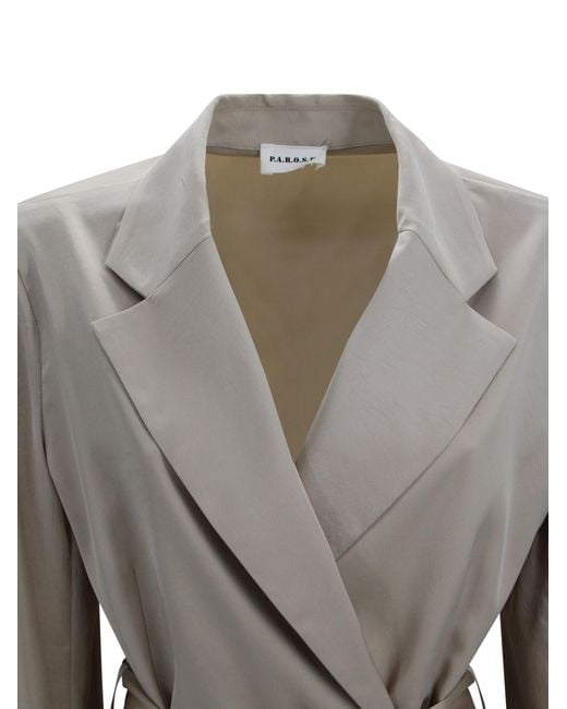 P.A.R.O.S.H. Gray Jackets Polyester