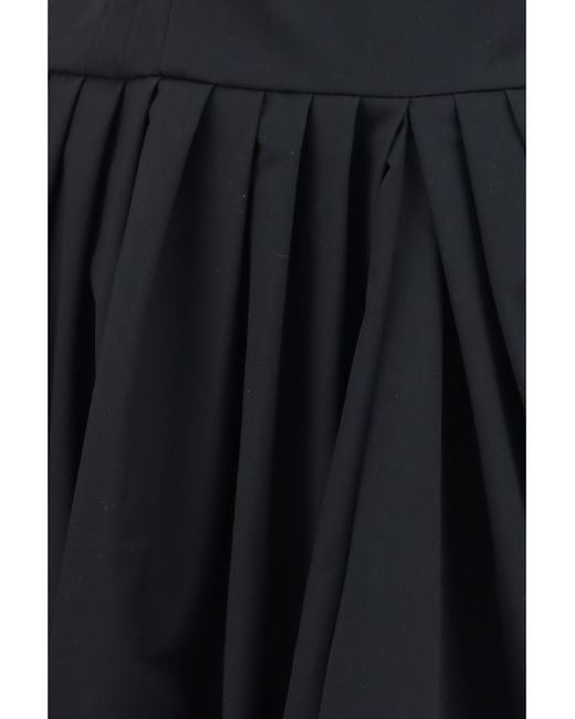 Magda Butrym Blue Off-The-Shoulder Midi Dress Polyester