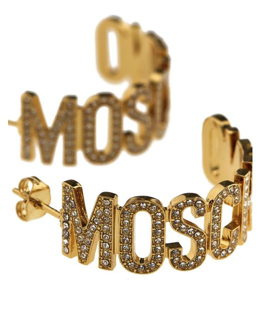Moschino Natural Logo Earrings Jewelry