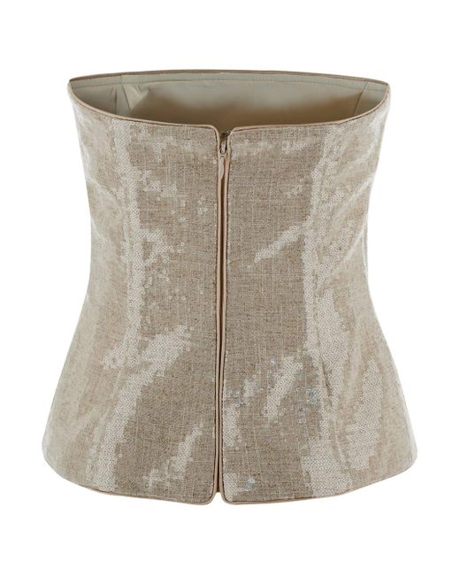 FEDERICA TOSI Gray Top With Sequins