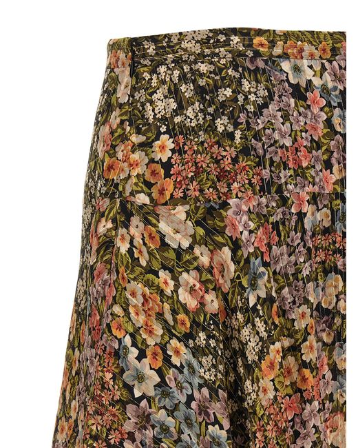 Valentino Garavani Multicolor Après Lhiver Skirt Silk Metal Fiber