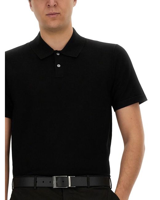 Theory Black Regular Fit Polo Shirt for men