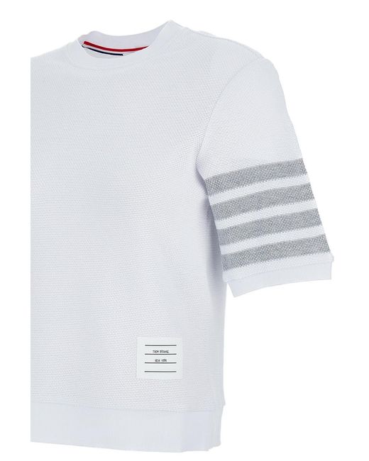 Thom Browne White T-Shirts And Polos
