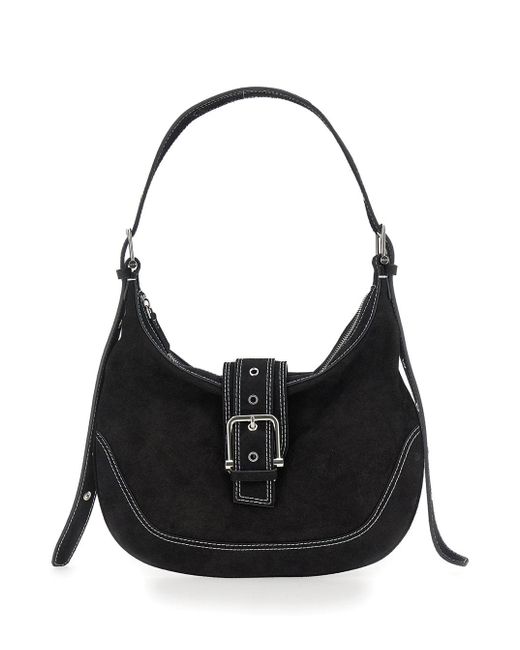 OSOI Black Mid Hobo Brocle Shoulder Bag