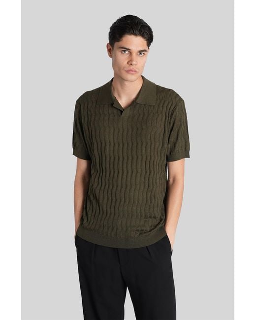 Emporio Armani Green Polo for men
