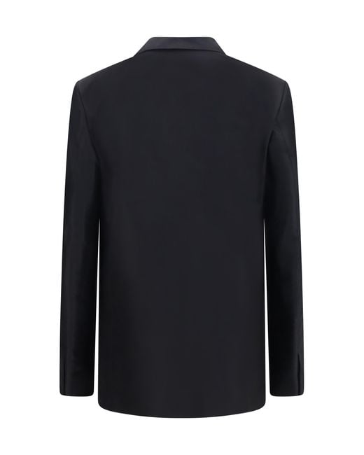 Gucci Blue Jacket Silk Faille
