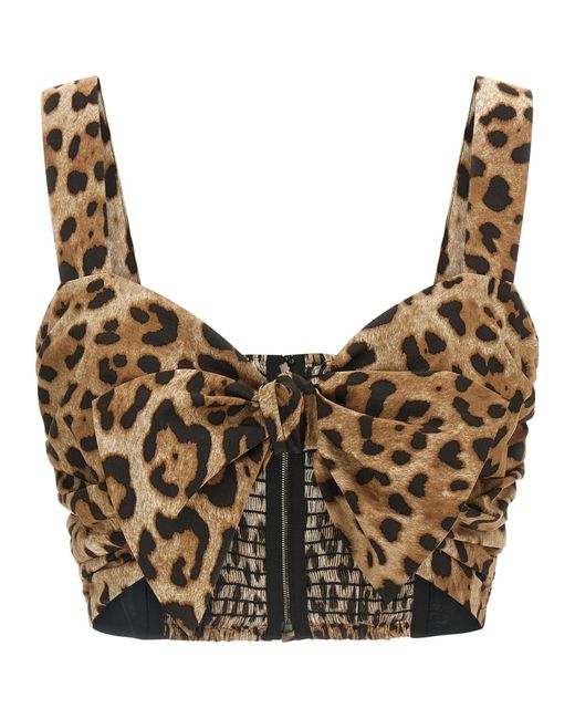 Dolce & Gabbana Gray Sweetheart Neckline Top