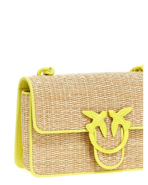 Pinko Yellow Mini Love Bag Light Crossbody Bags