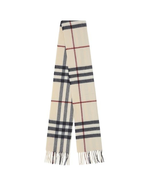 Burberry Gray Cashmere Scarf (Capra Hircus) for men