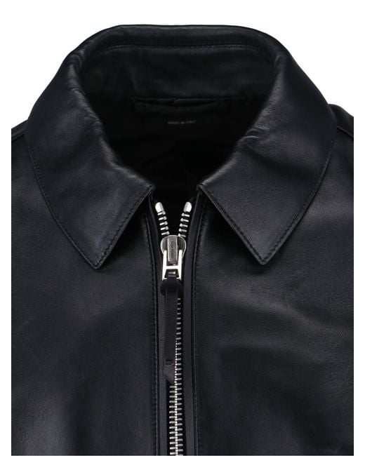 Tom Ford Black Jackets Lamb Leather for men