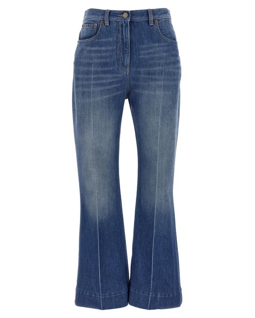 Valentino Garavani Blue Flared Jeans Cotton