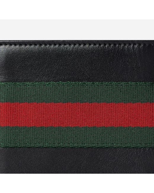 Gucci Black Bi-Fold Wallet Leather & Cardholders for men