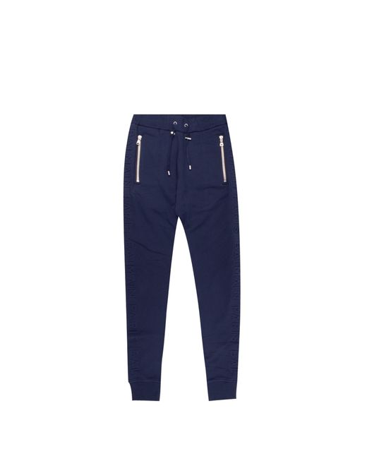 Balmain Blue Cotton Pants for men