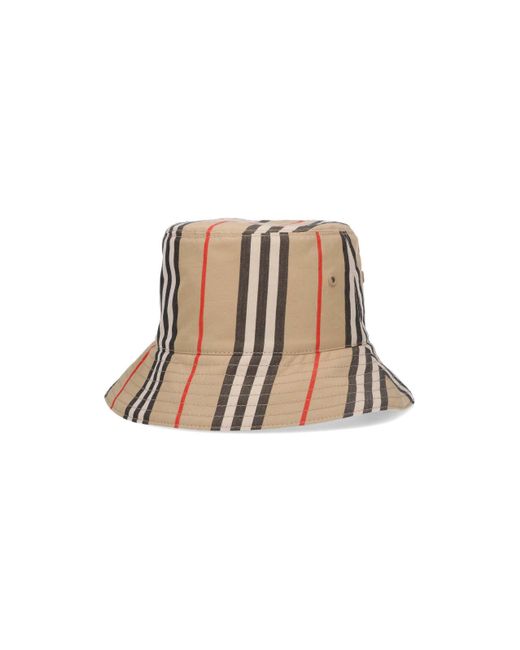 Burberry White 'check' Bucket Hat