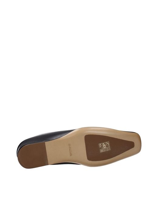 Jil Sander Black Leather Slippers