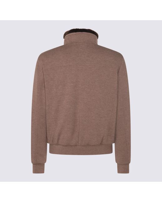 Moorer Brown Wool Bellati Casual Jacket for men