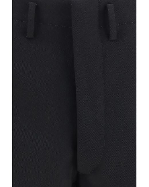 Prada Blue Tailored Trousers Fleece Wool Ovis Aries for men