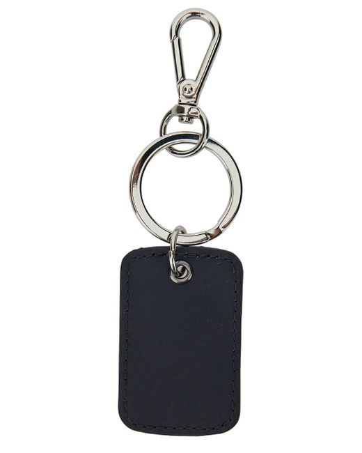 A.P.C. Blue Key Ring With Engraved Logo for men