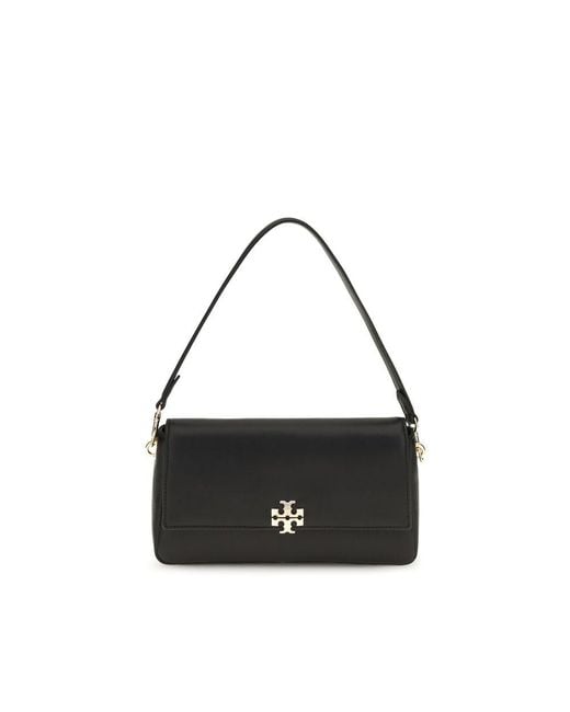 Tory Burch Black Calf Leather Bos Taurus Shoulder Bag