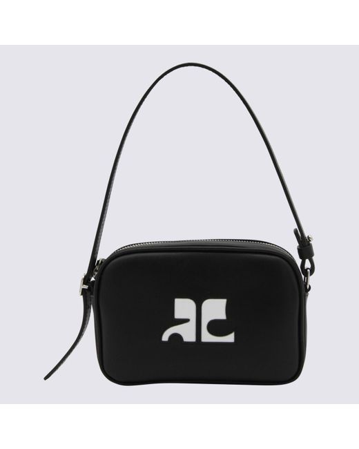 Courreges Black Calfskin Shoulder Bag