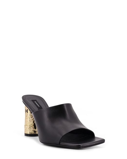 Givenchy Black Leather Sandals