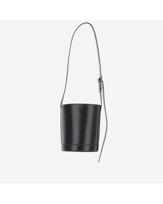Jil Sander Black Leather Bucket Bag Calfskin Shoulder