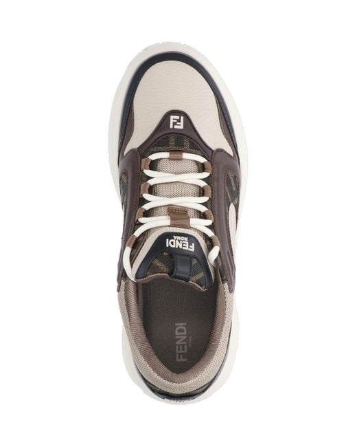 Fendi Brown "Force" Sneakers for men