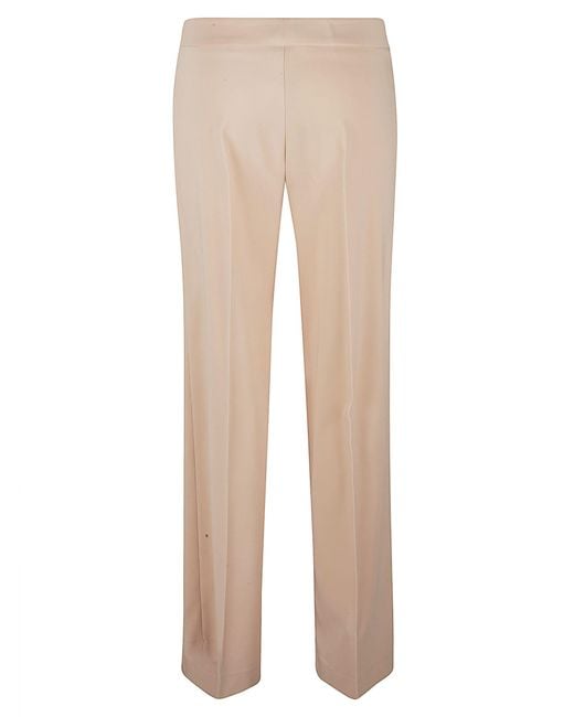 D.exterior Natural High Waist Plain Trousers