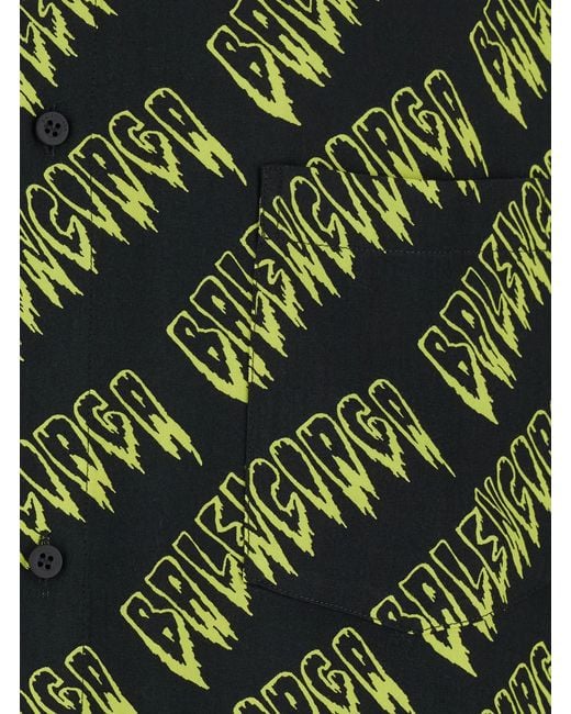 Balenciaga Green Shirt Creeper Viscose for men