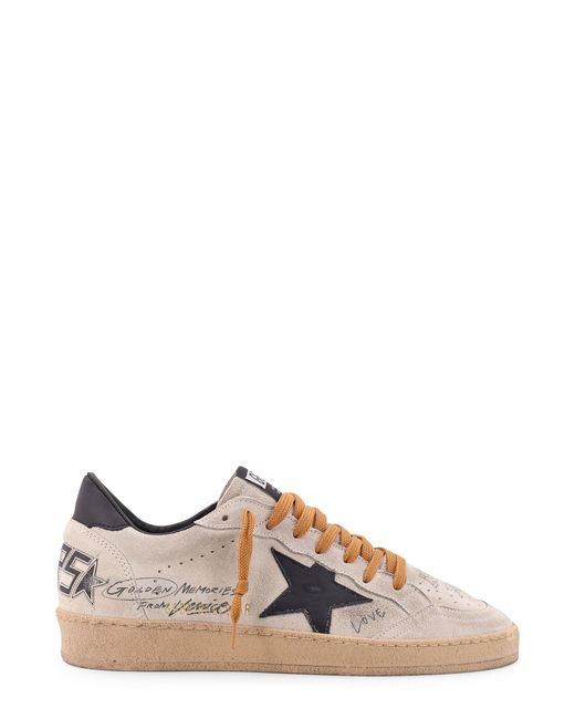 Golden Goose Deluxe Brand Multicolor Deluxe Brand Ball Star Low-Top Suede Sneakers With Used Effect for men