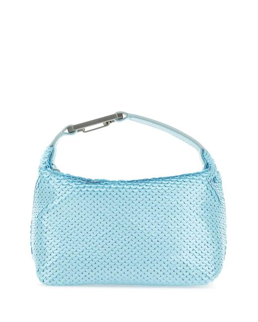 Eera Blue Pastel Light- Sequins Moonbag Handbag