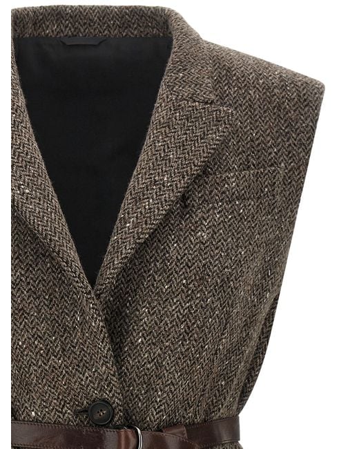 Brunello Cucinelli Black Virgin Wool Sleeveless Jacket Clothing